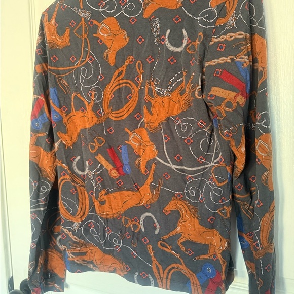 Anthropologie Adventurer Horses Mock Neck Top - Picture 7 of 10
